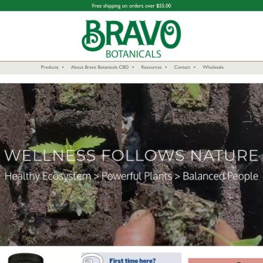 Bravo Botanicals web site